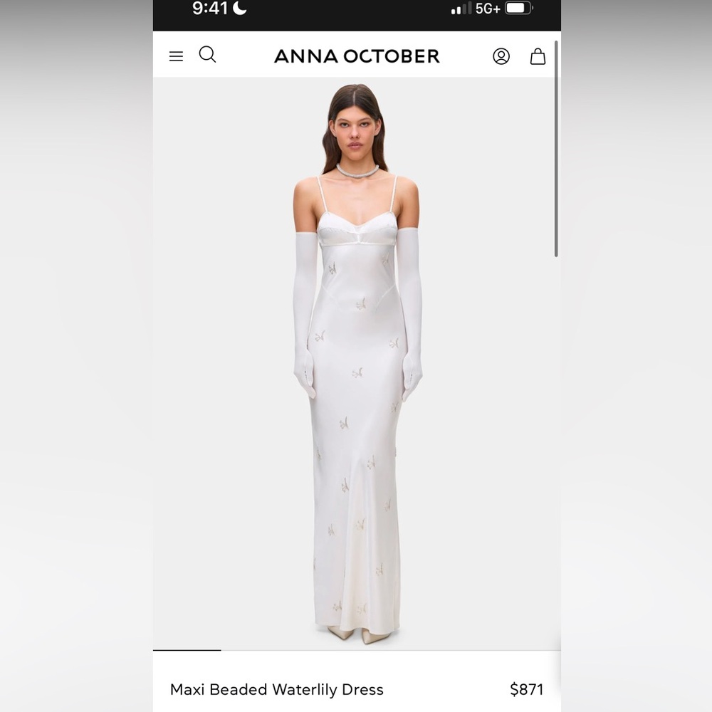 Anna October Maxi Beaded Waterlily Dress